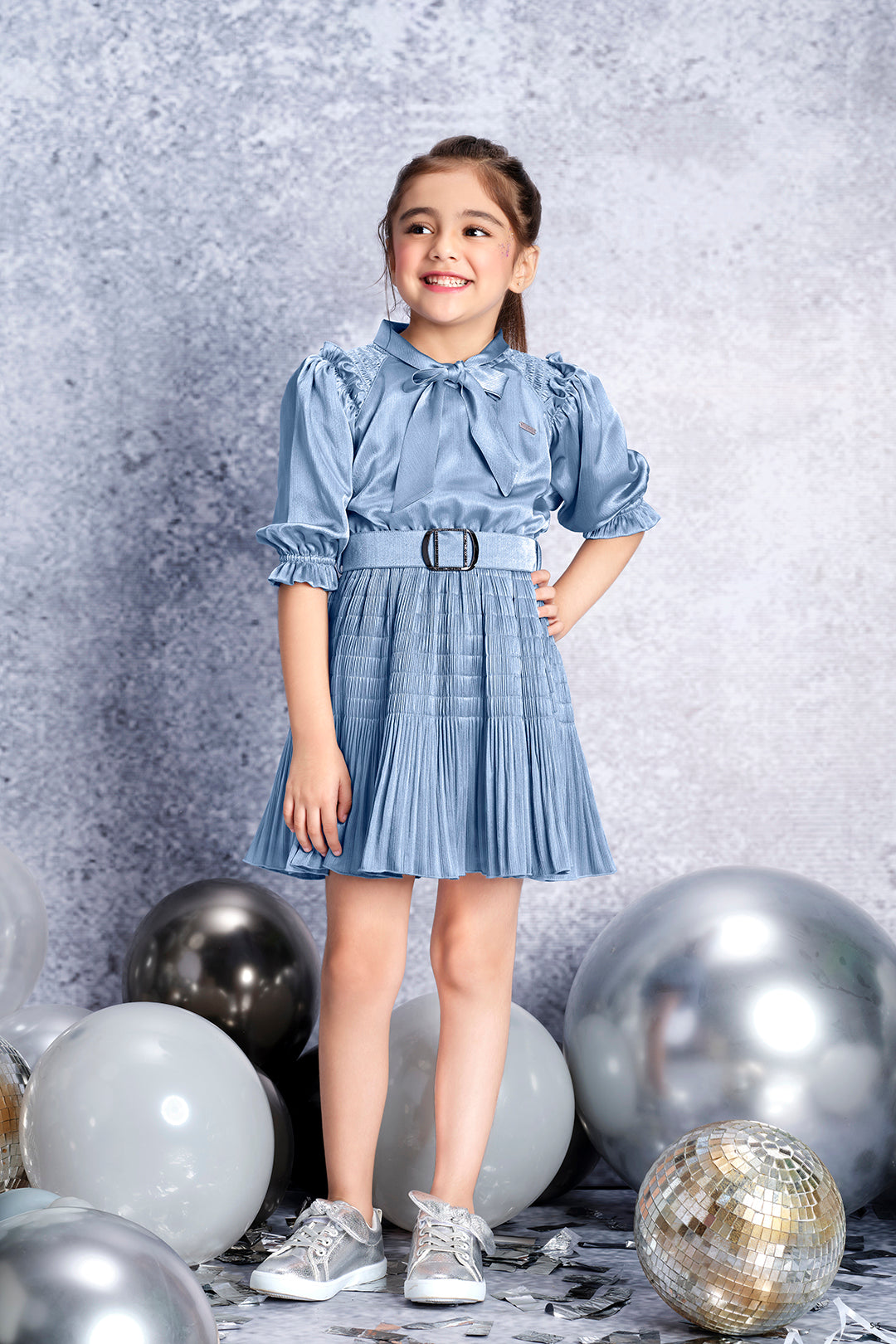 Tiny Baby Blue Colored Dress - Main Image