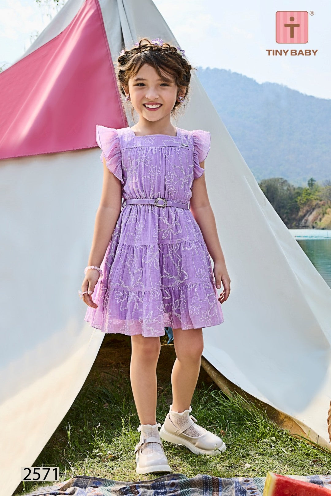 Tiny Baby Purple Colored Dress