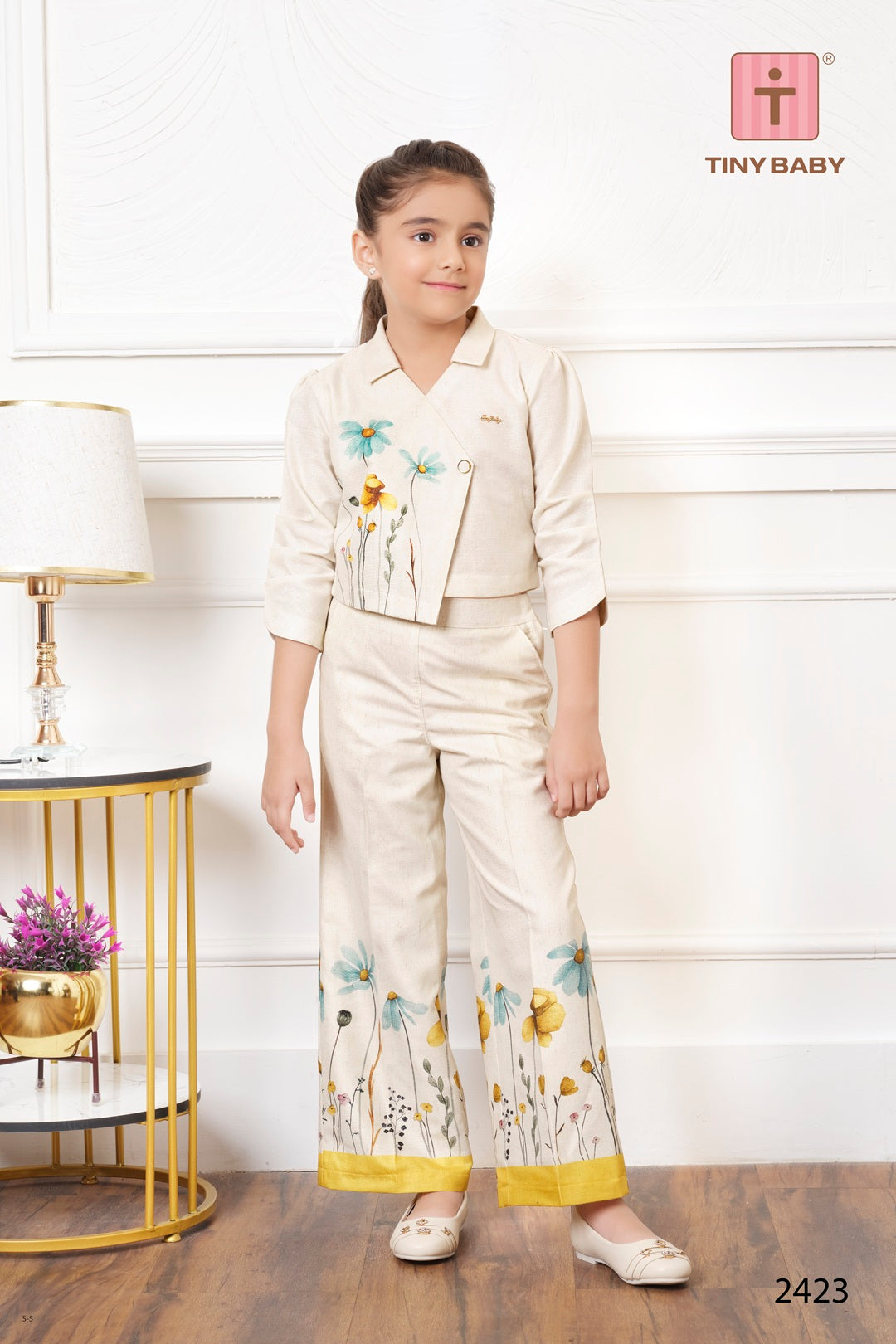 Tiny Baby Cream Colored Pant Set
