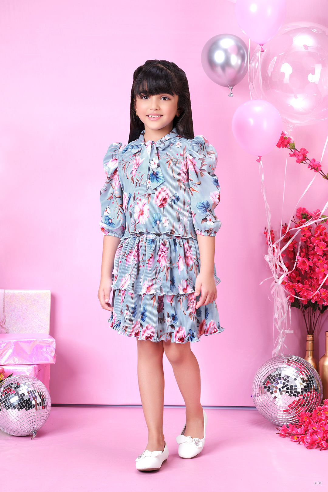 Tiny Baby Sky Blue Colored Skirt Set