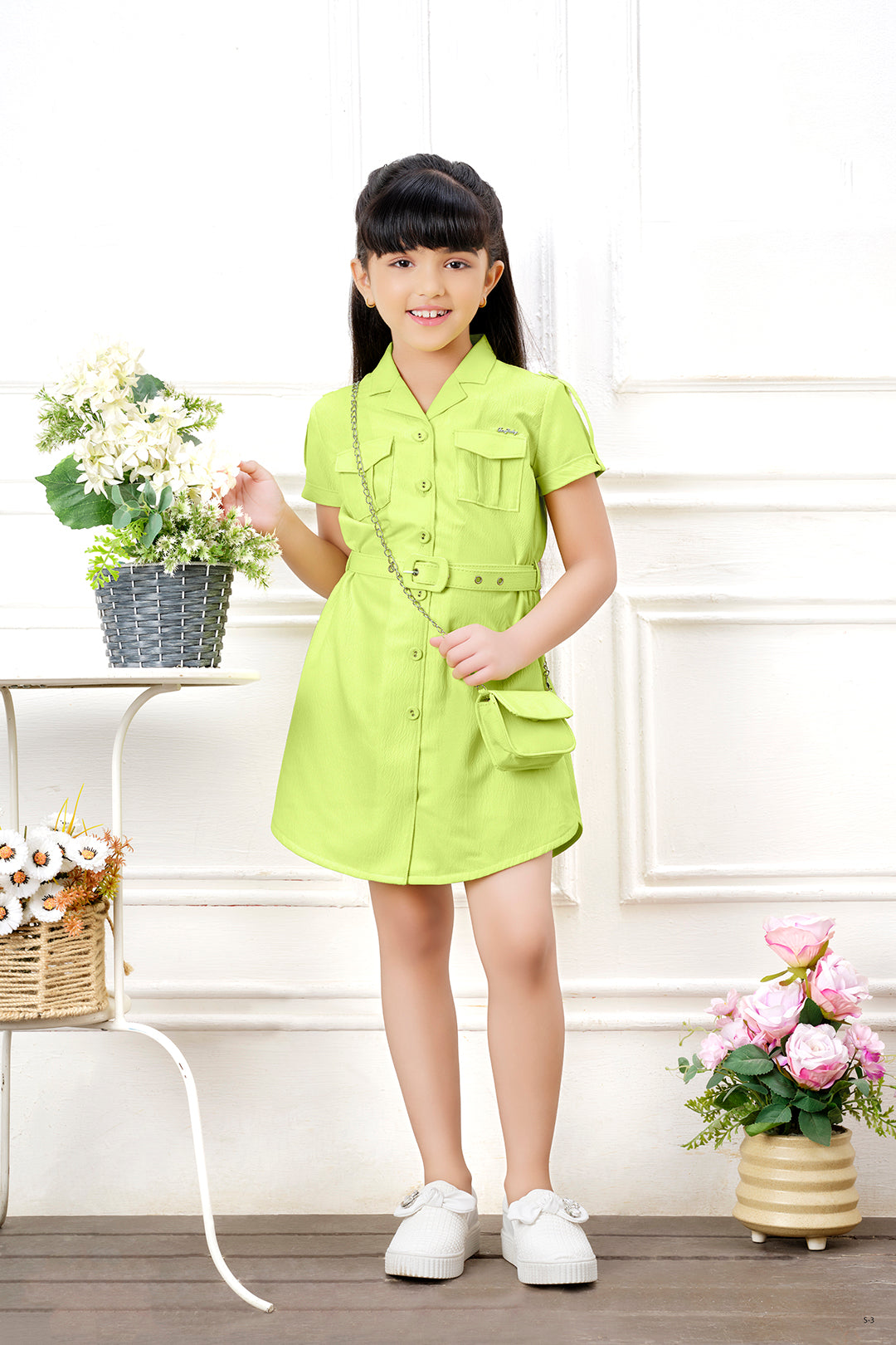 Tiny Baby Neon Green Colored Dress