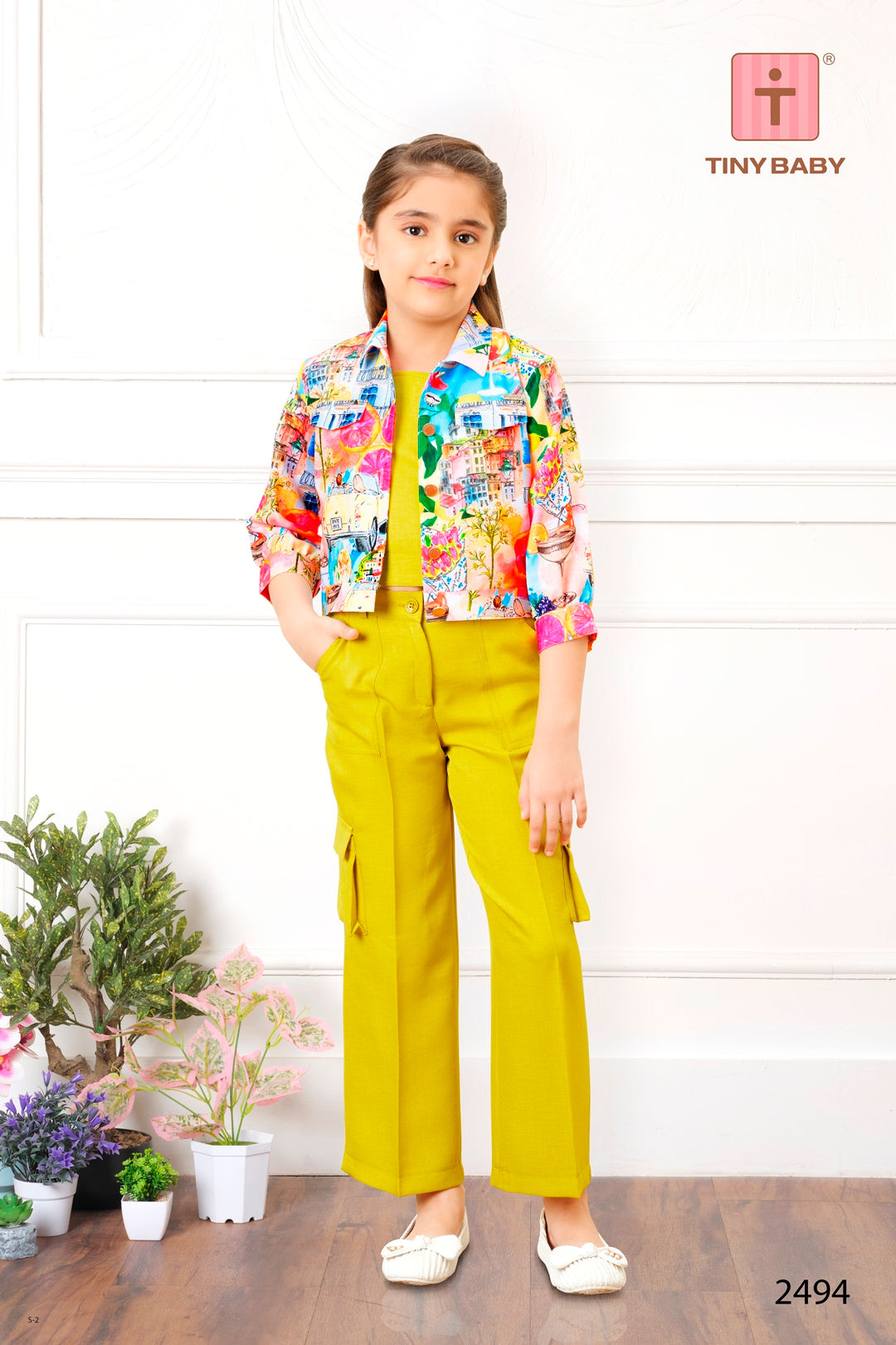 Tiny Baby Mustard Colored Pant Set