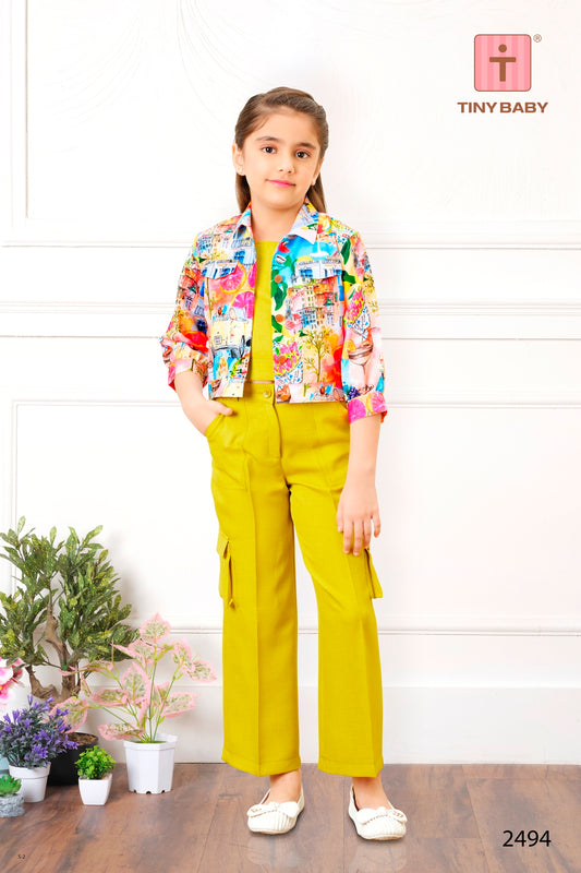 Tiny Baby Mustard Colored Pant Set