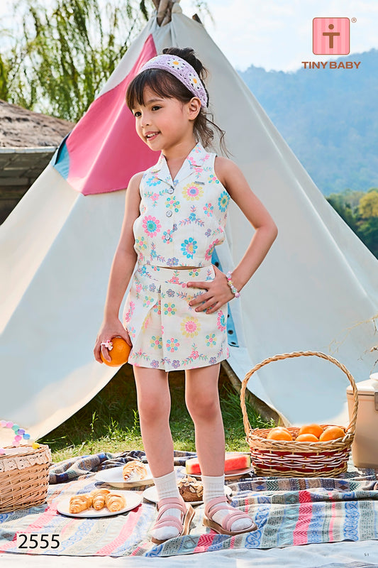 Tiny Baby Cream Colored Short Set