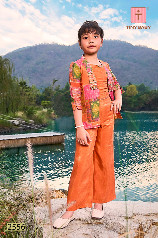 Tiny Baby Orange Colored Pant Set