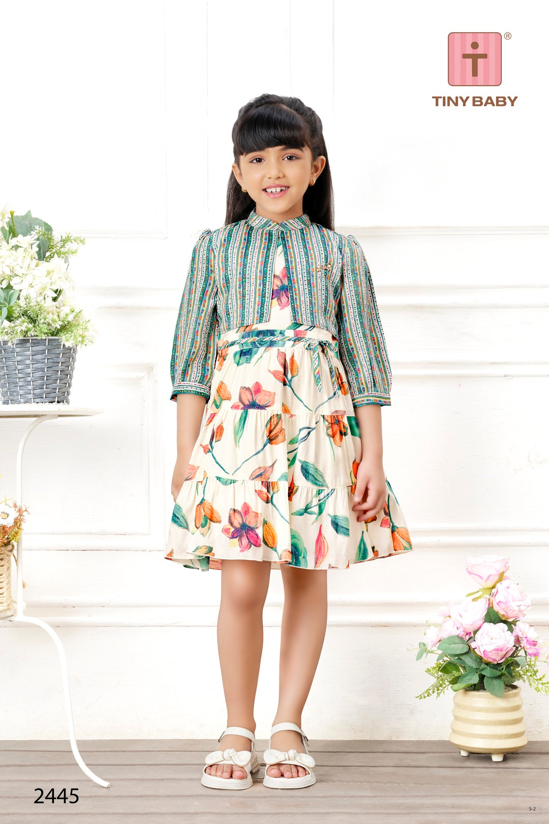 Tiny Baby Green Colored Dress