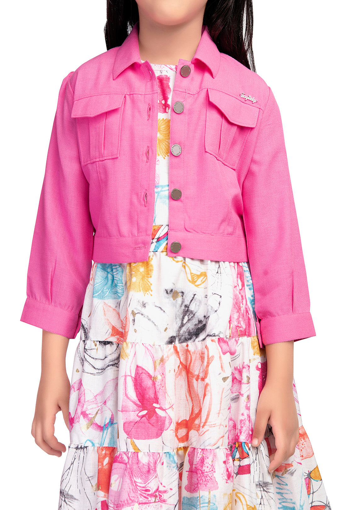 Tiny Baby NeonPink Colored Dress