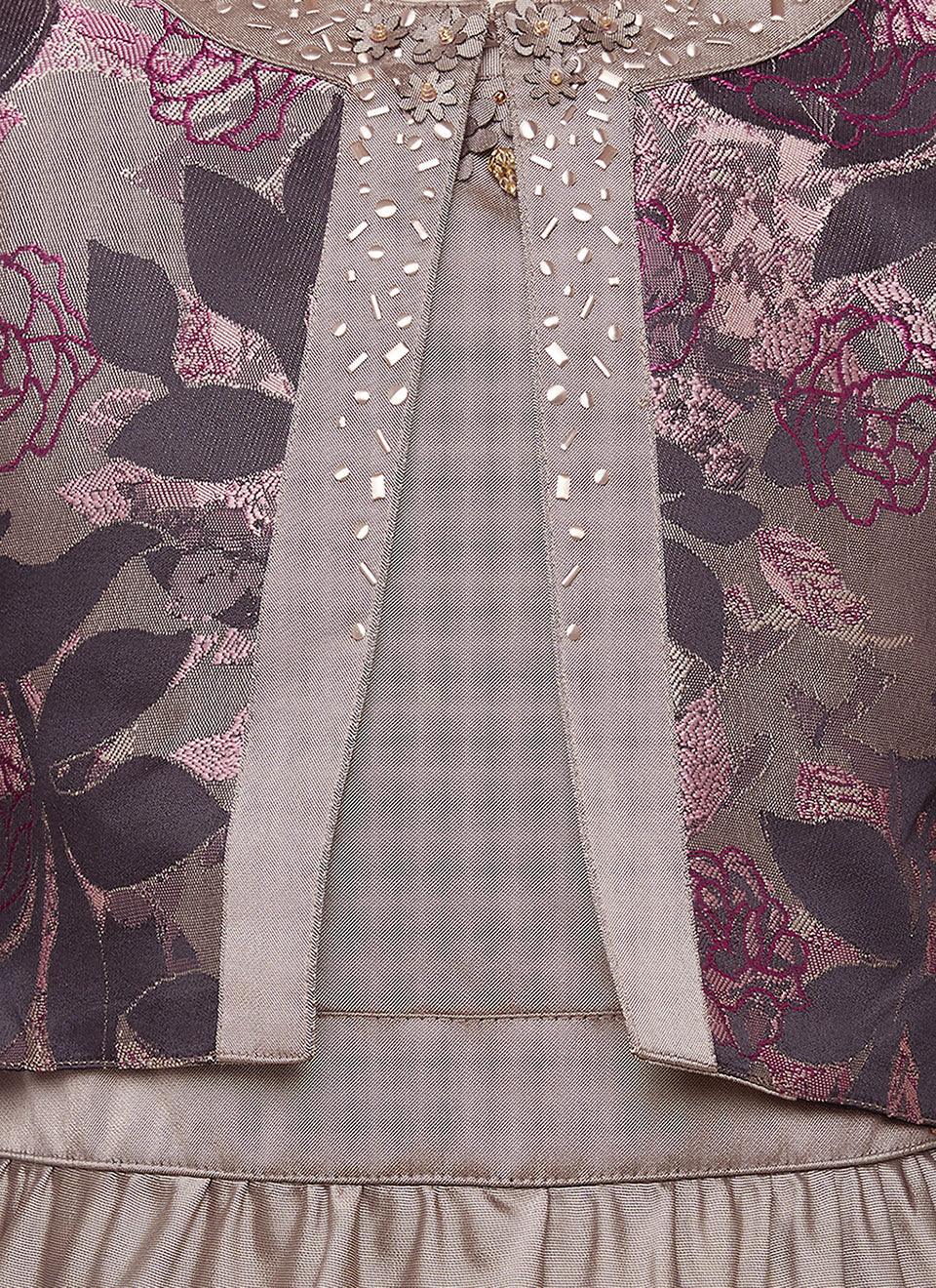 Solid Pattern Fawn Colored Gown - 1823-Fawn - TINY BABY INDIA shop.tinybaby.in