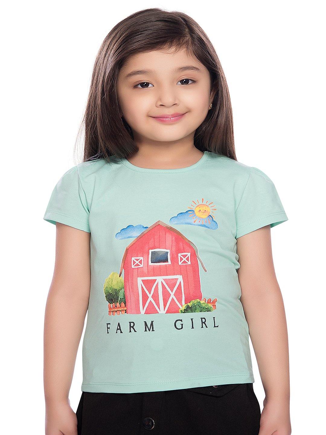 Tiny Baby Aqua Green Colored Top - T-106 Aqua Green - TINY BABY INDIA shop.tinybaby.in