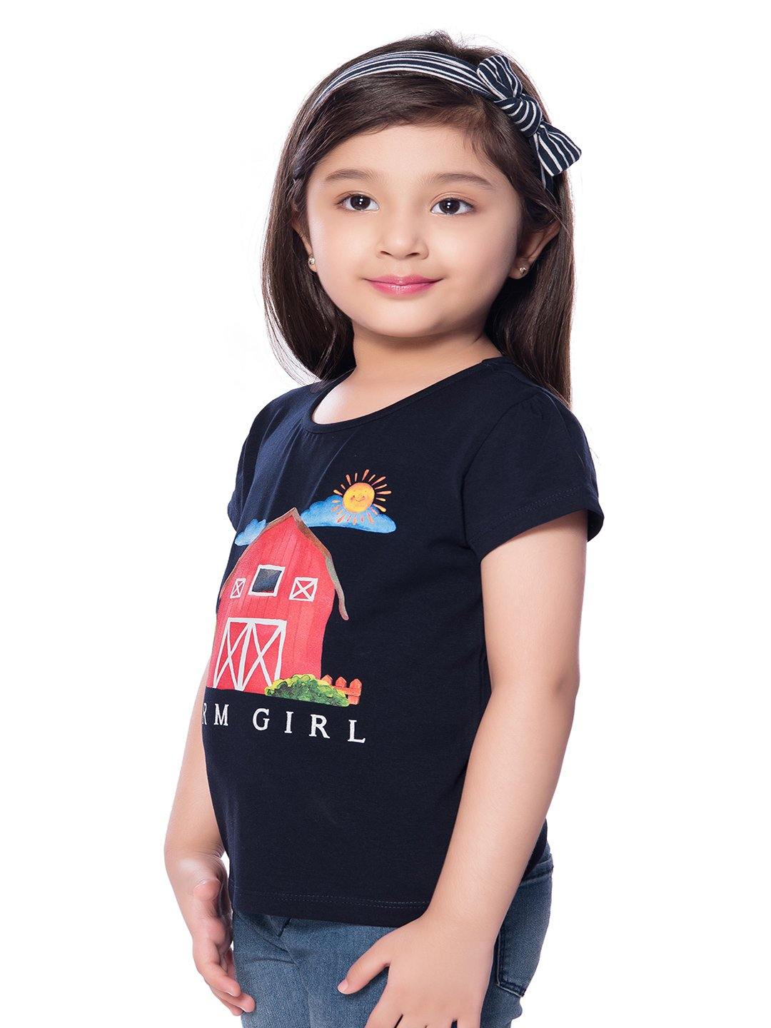 Tiny Baby Navy Blue Colored Top - T-106 Navy Blue - TINY BABY INDIA shop.tinybaby.in