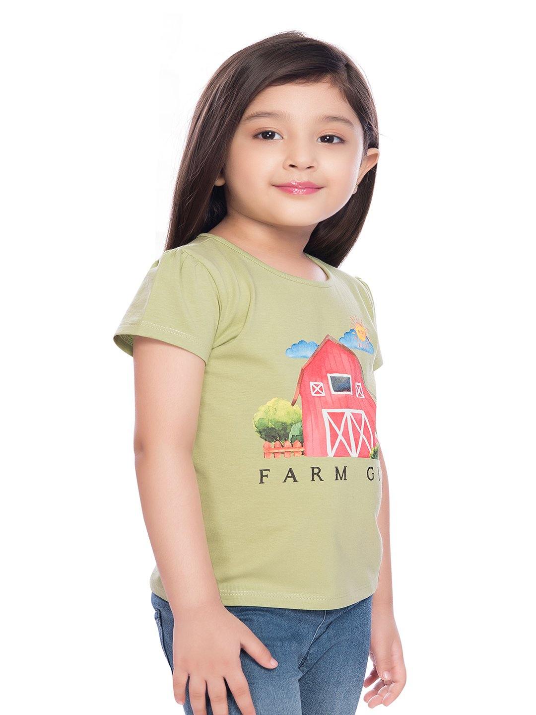 Tiny Baby Green Colored Top - T-106 Green - TINY BABY INDIA shop.tinybaby.in