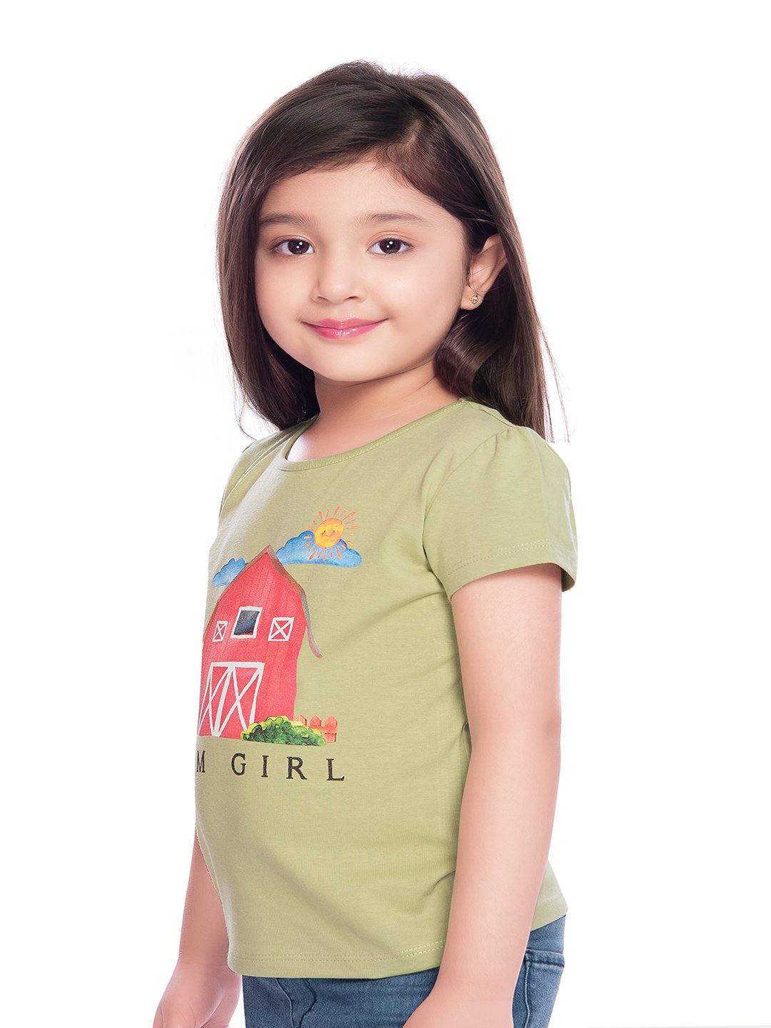 Tiny Baby Green Colored Top - T-106 Green - TINY BABY INDIA shop.tinybaby.in
