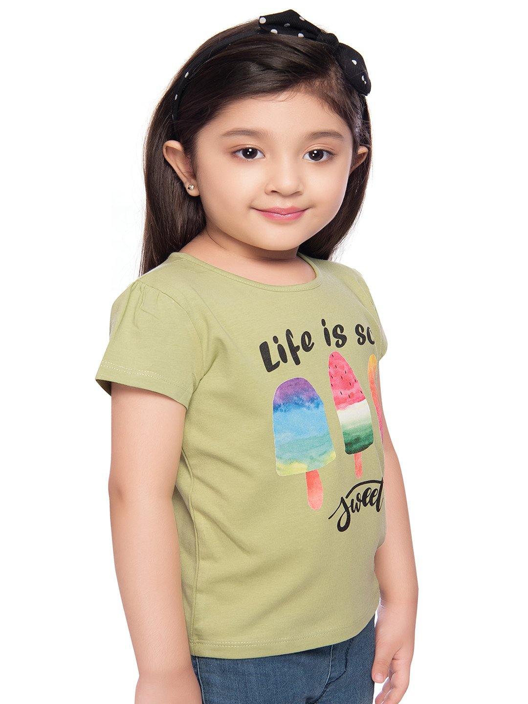 Tiny Baby Green Colored Top - T-108Green - TINY BABY INDIA shop.tinybaby.in