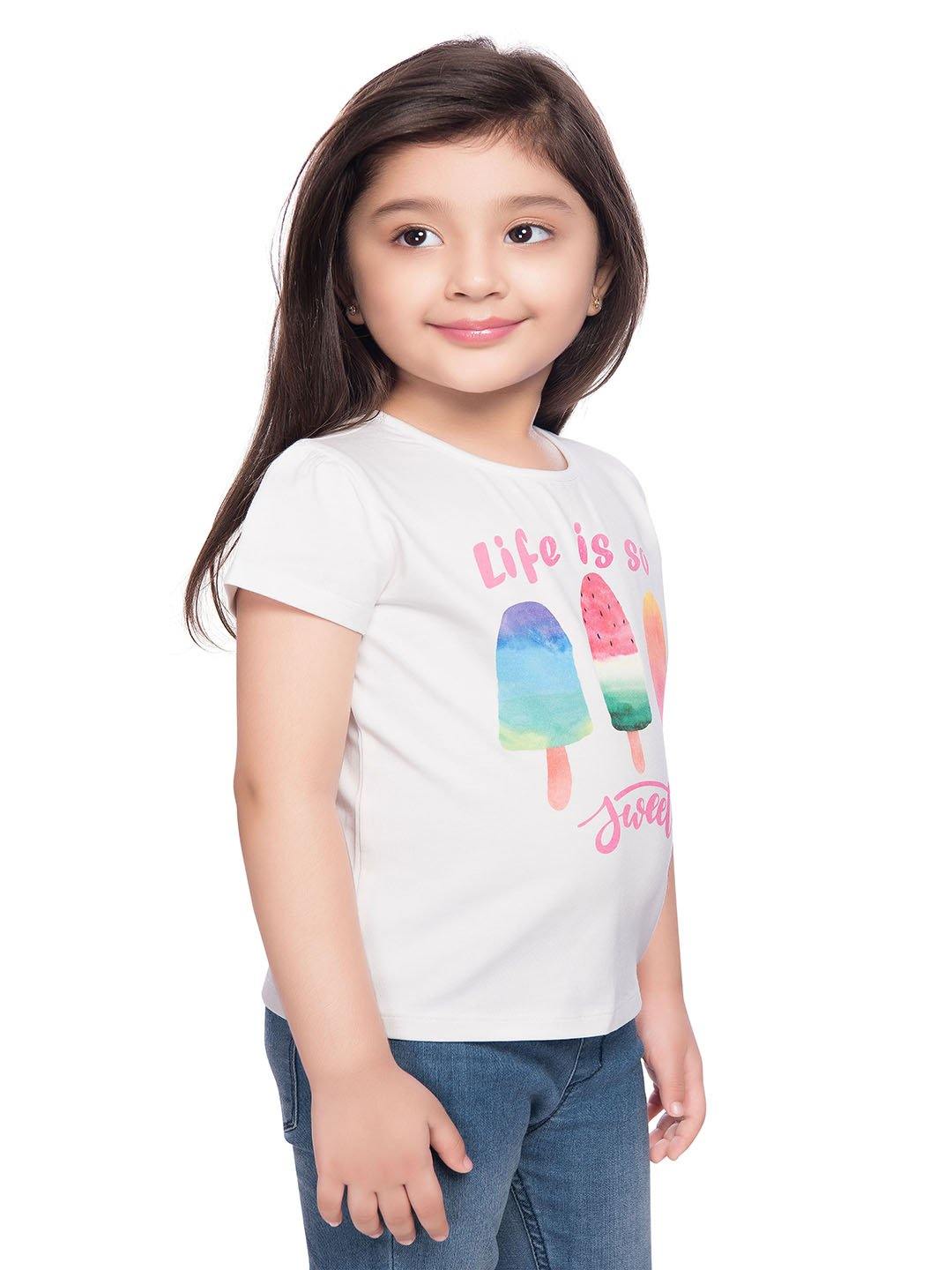 Tiny Baby White Colored Top - T-108 White - TINY BABY INDIA shop.tinybaby.in