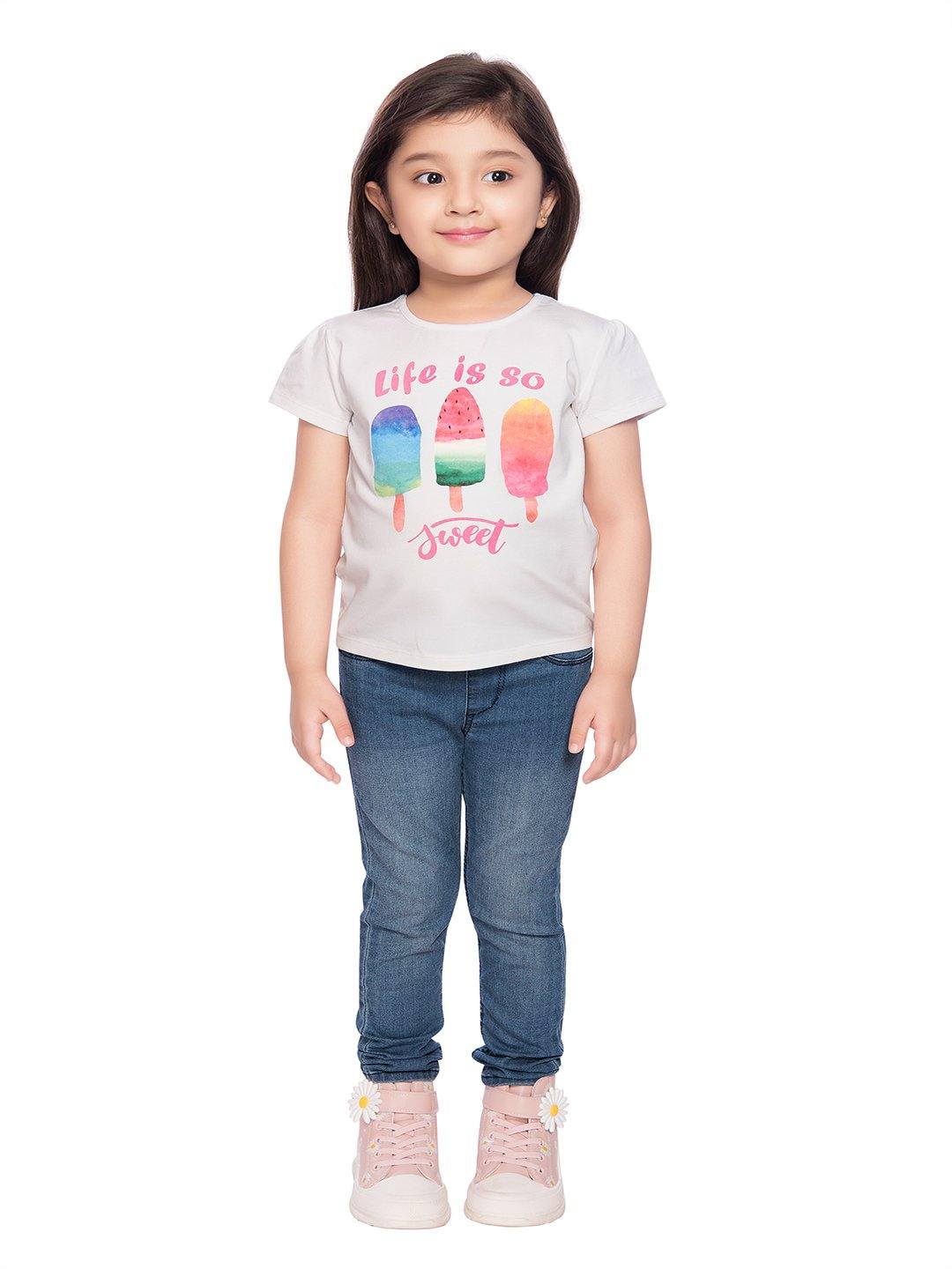 Tiny Baby White Colored Top - T-108 White - TINY BABY INDIA shop.tinybaby.in