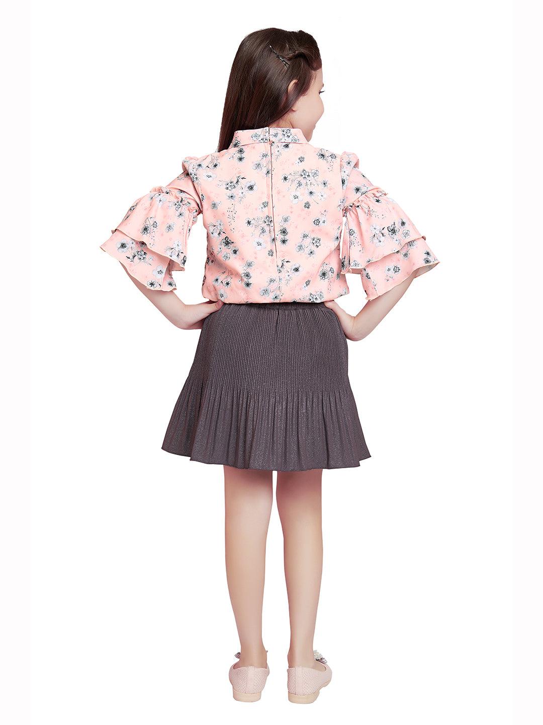 Grey Coloured Skirt Top Set - 2118 Grey - TINY BABY INDIA shop.tinybaby.in