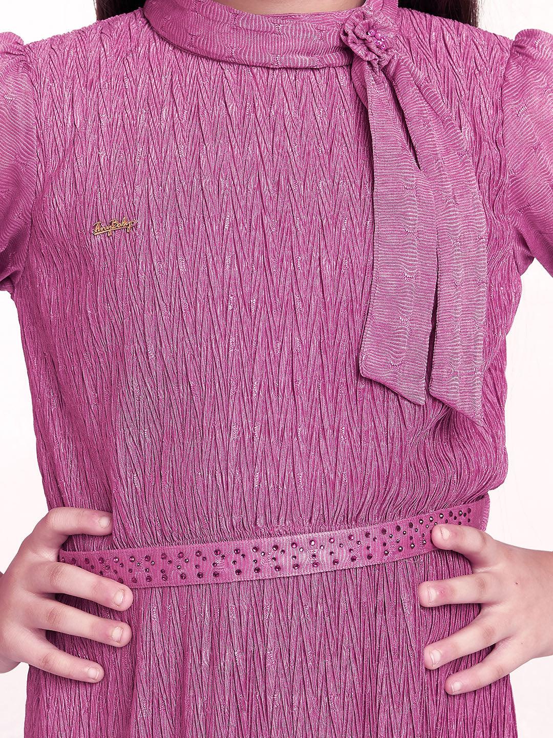 Tiny Baby Fuchsia Colored Dress - 2134 Fuchsia - TINY BABY INDIA shop.tinybaby.in