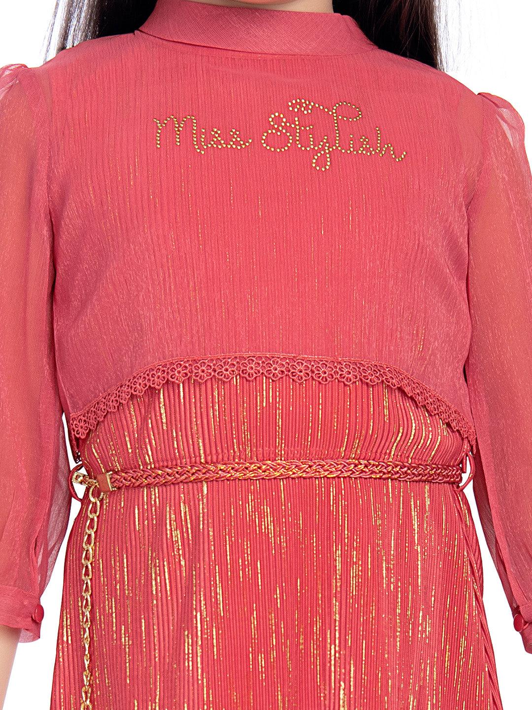 Tiny Baby B. Orange Colored Dress - 2137 B. Orange - TINY BABY INDIA shop.tinybaby.in