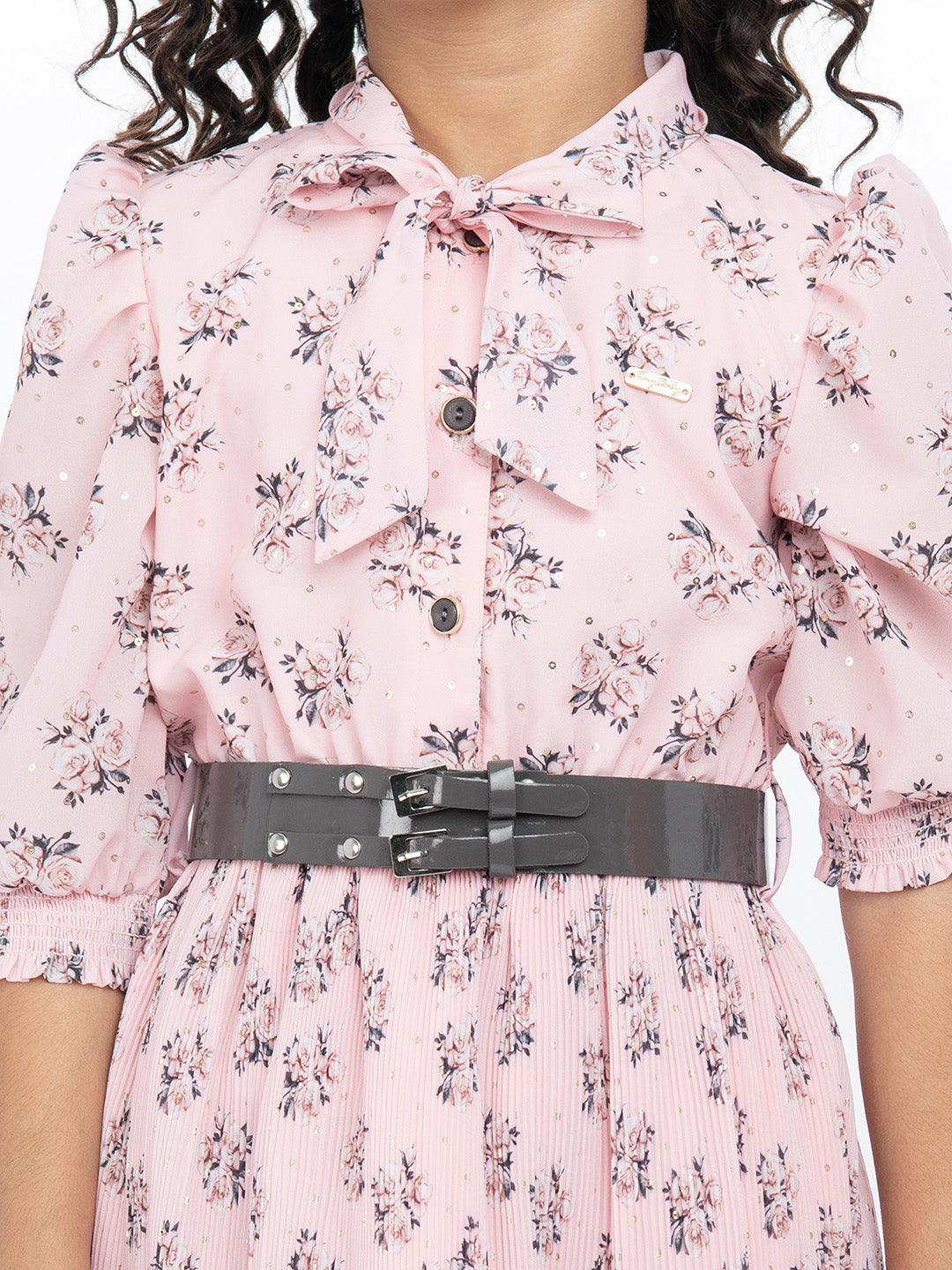 Tiny Baby Peach Colored Dress - 2150 Peach - TINY BABY INDIA shop.tinybaby.in