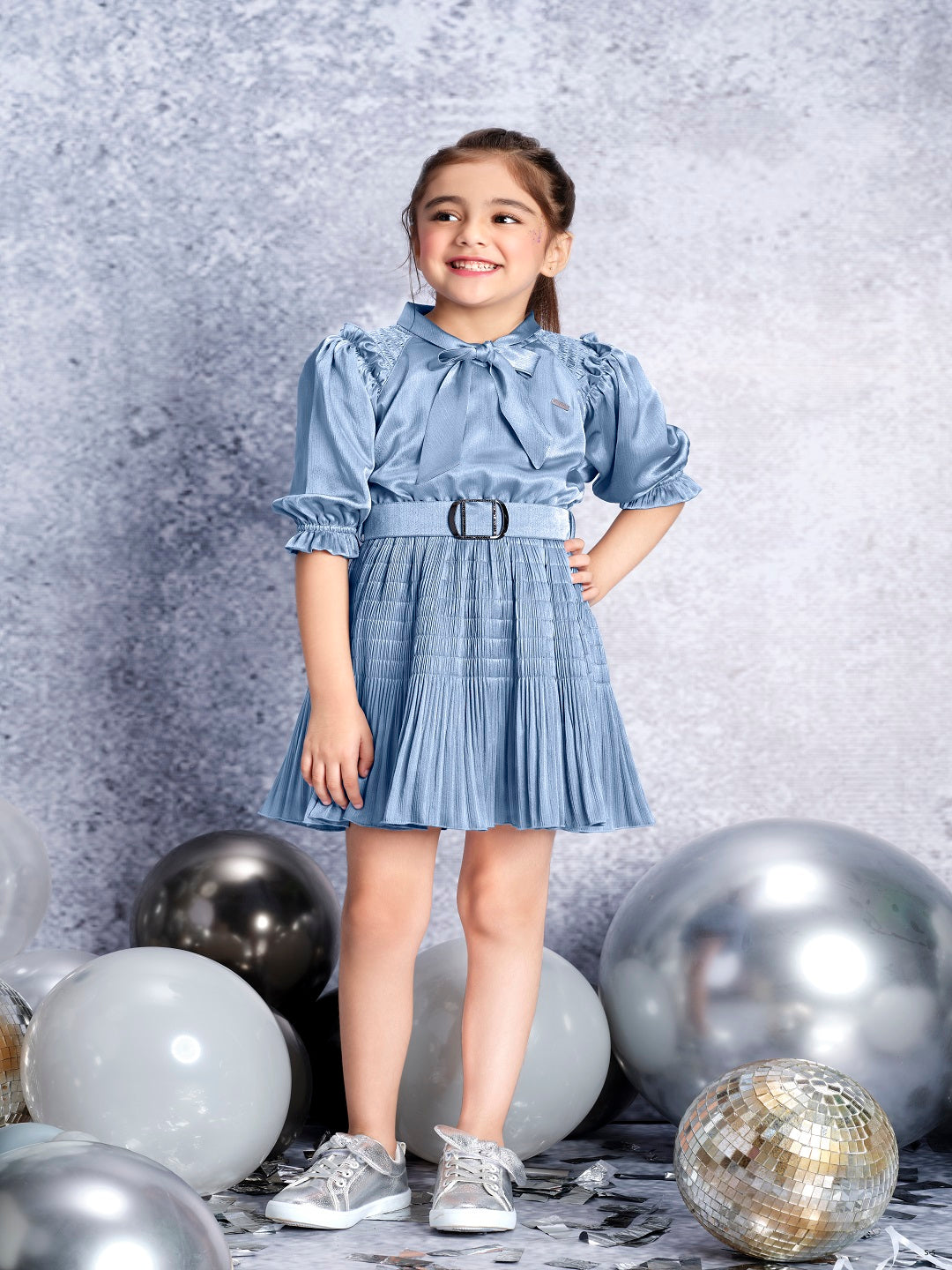 Tiny Baby Blue Colored Dress - 2250 Blue