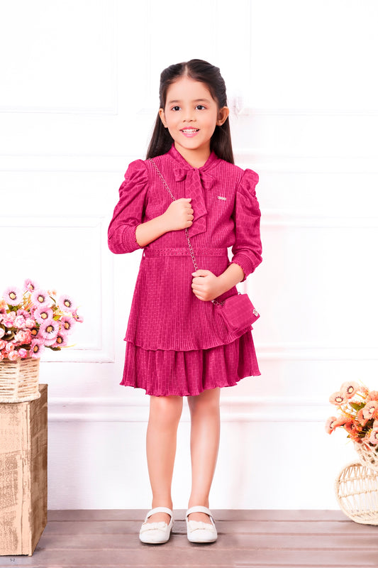 Tiny Baby Fuchsia Colored Dress
