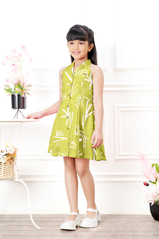 Tiny Baby Lime Colored Dress