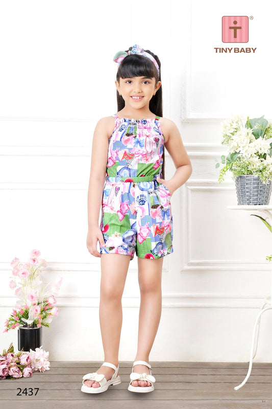 Tiny Baby Blue Colored Jumpsuit