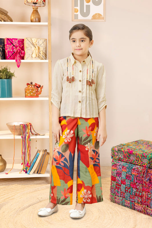 Tiny Baby Cream Colored Pant Set