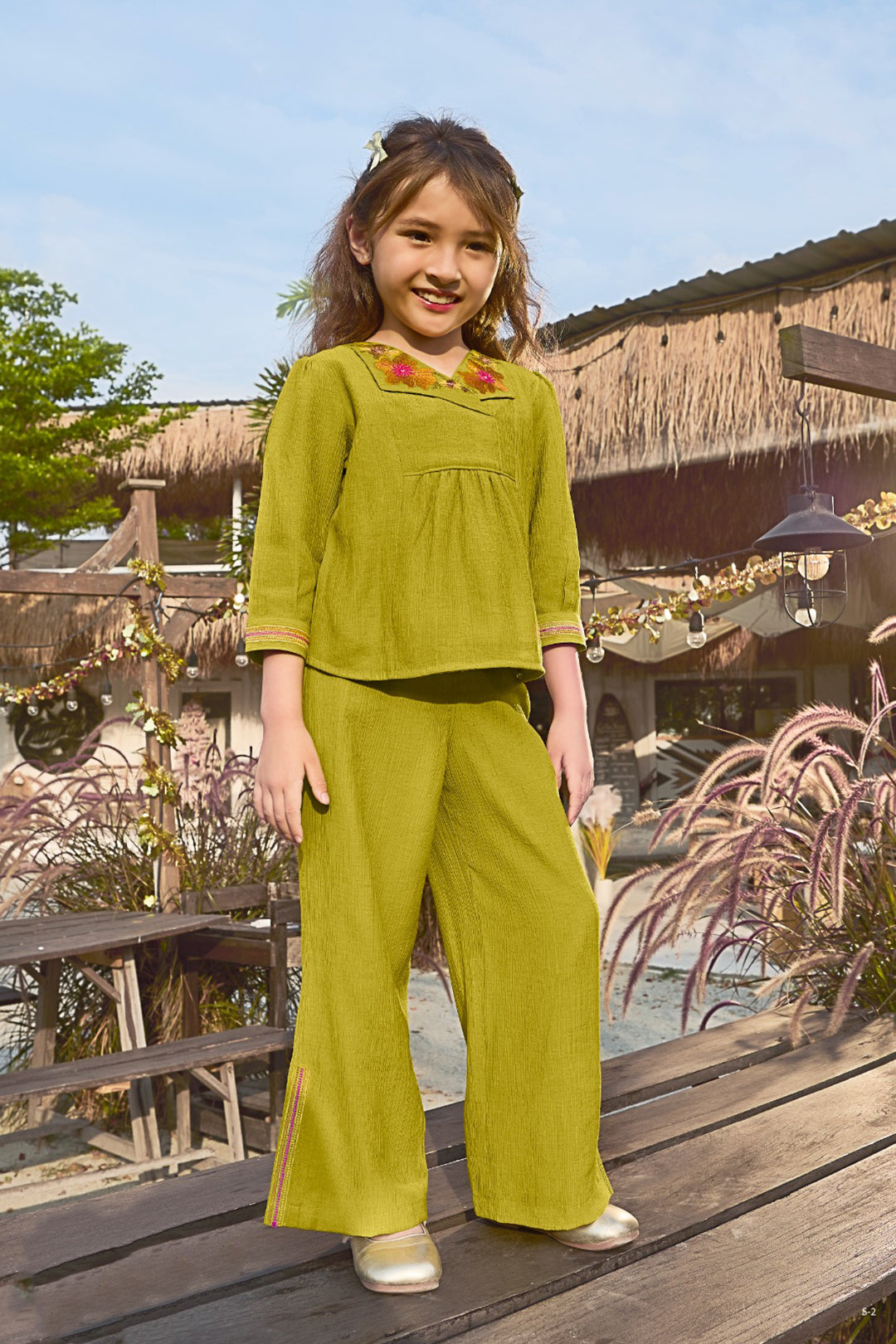 Tiny Baby Mustard Colored Pant Set