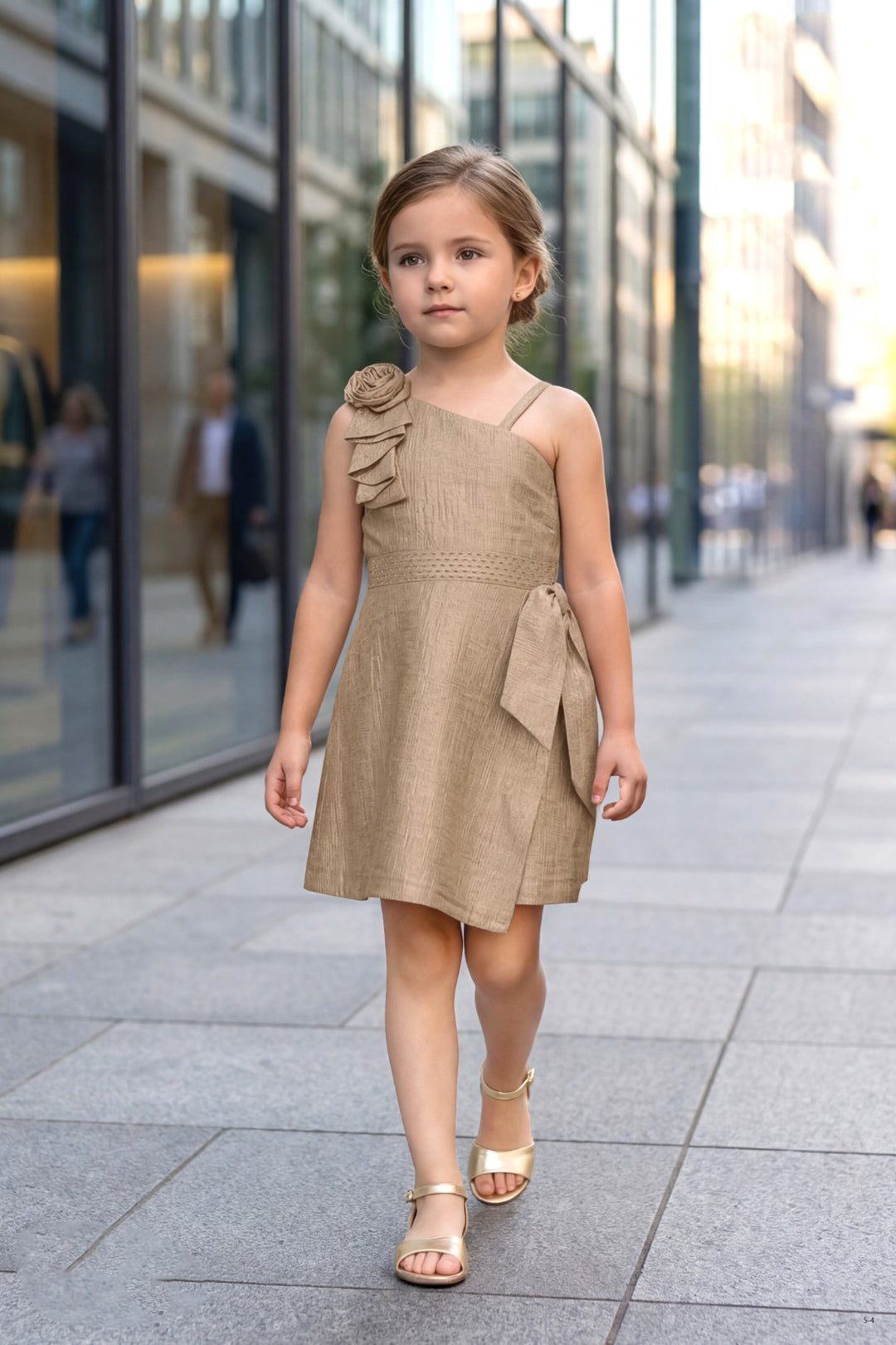 Tiny Baby Gold Colored Dress