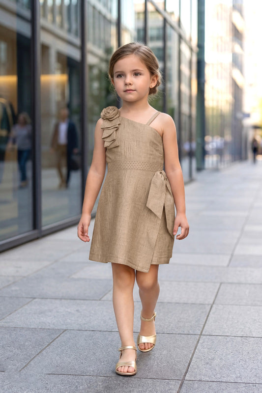 Tiny Baby Gold Colored Dress