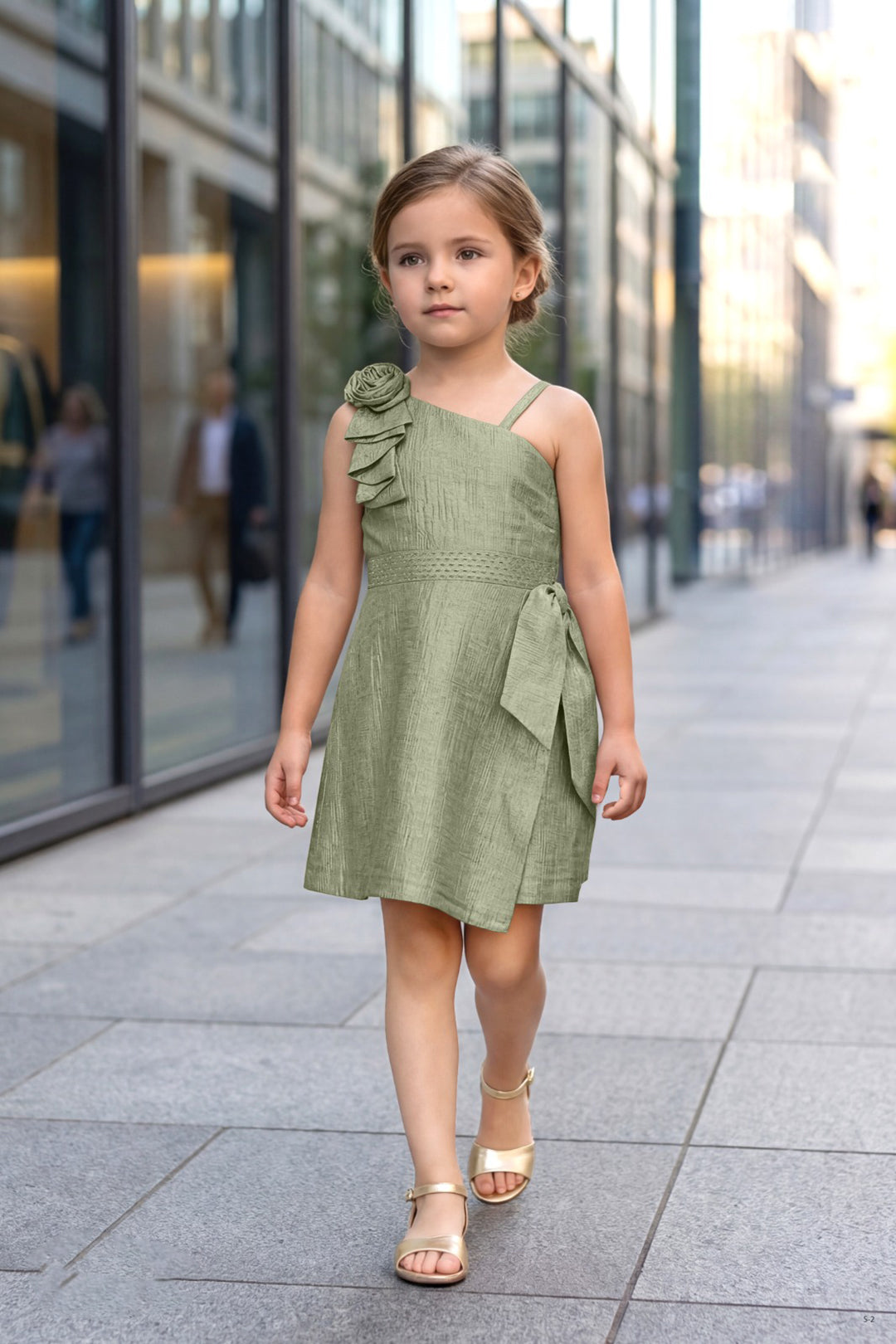 Tiny Baby Green Colored Dress