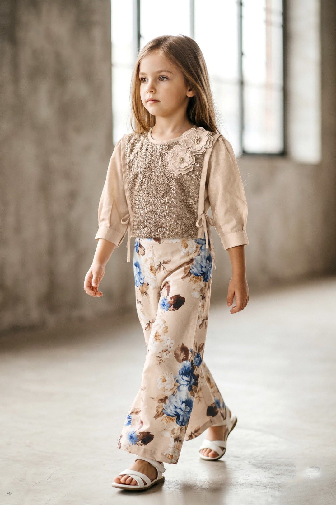Tiny Baby Beige Colored Pant Set