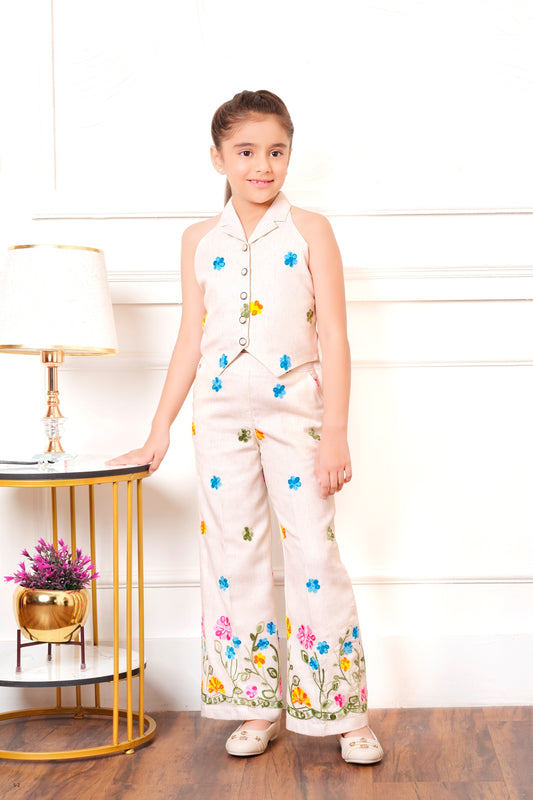Tiny Baby Cream Colored Pant Set