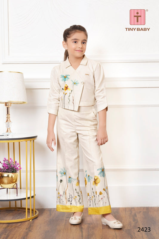 Tiny Baby Cream Colored Pant Set