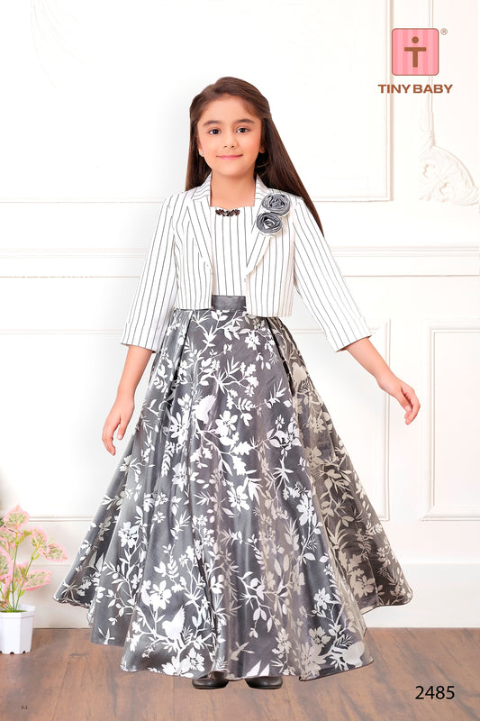 Tiny Baby White Colored Gown