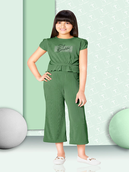 Tiny Baby Green Colored Culottes-2090 Green