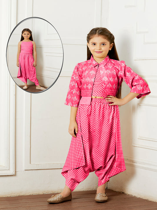 Tiny Baby Pink Colored Pant Set