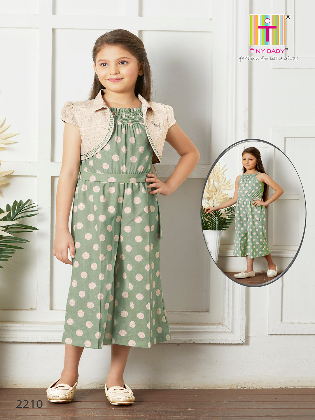Dusty Green coloured Jumpsuit - 2210 Green