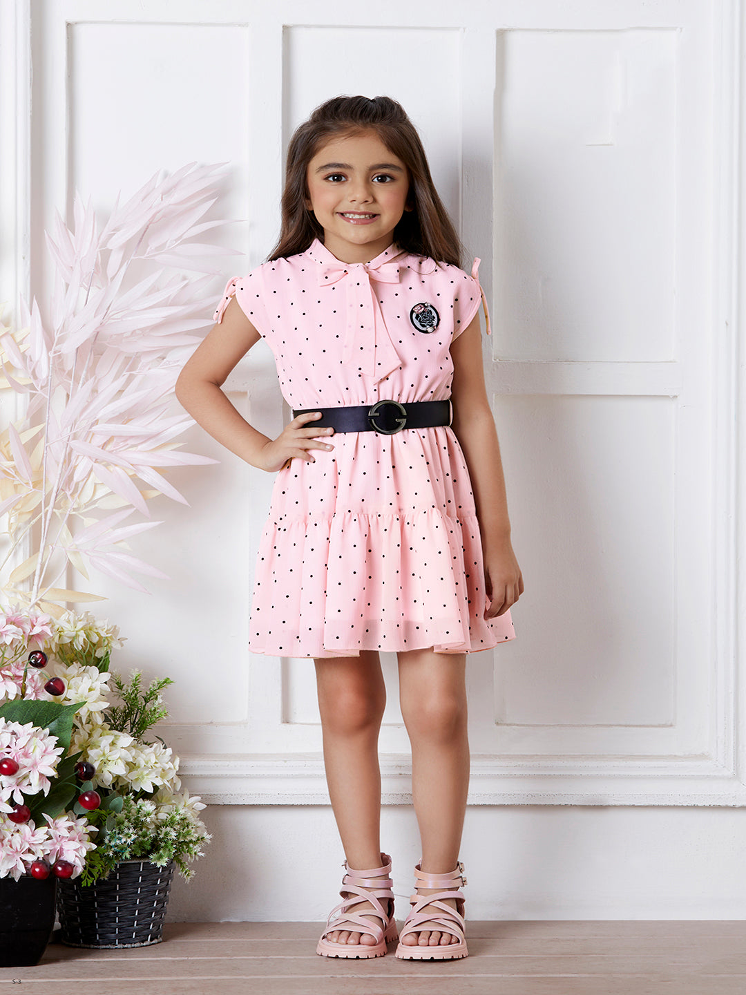 Tiny Baby Pink Colored Dress - 2226 Pink
