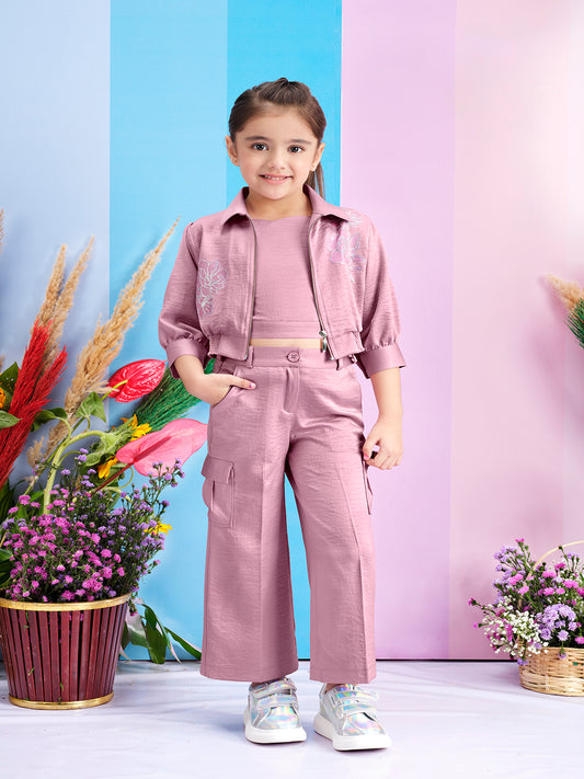 Tiny Baby Pink Colored Pant Set - 2234 Pink