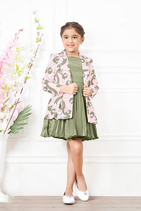 Tiny Baby Green Colored Dress