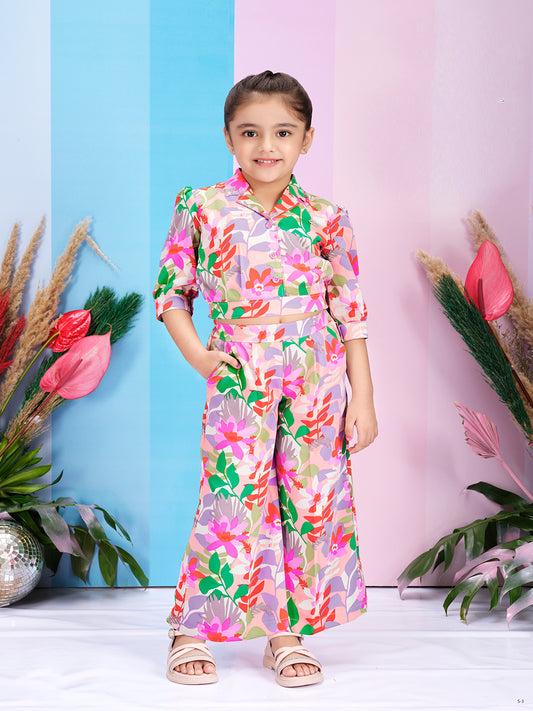 Tiny Baby Pink Colored Pant Set