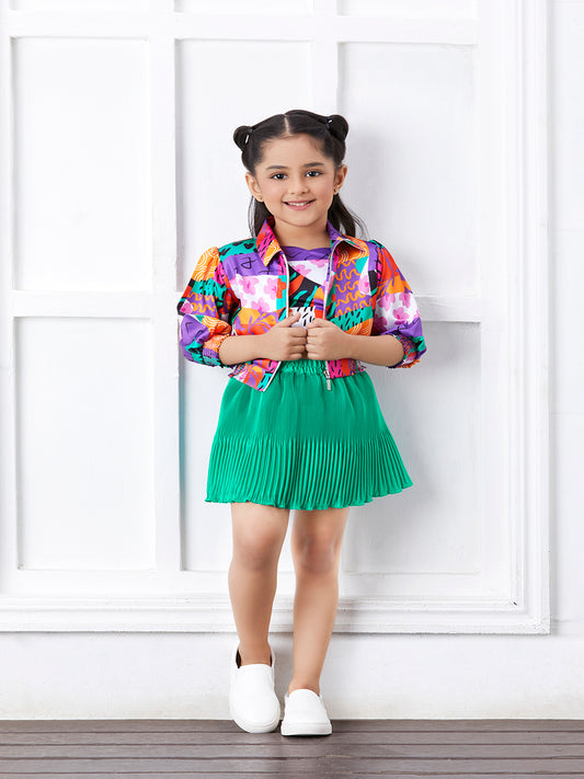Tiny Baby Green Colored Skirt Sets - 2289 Green