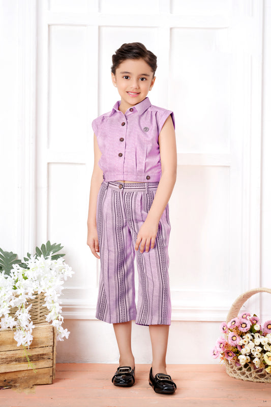 Tiny Baby Lilac Colored Culottes