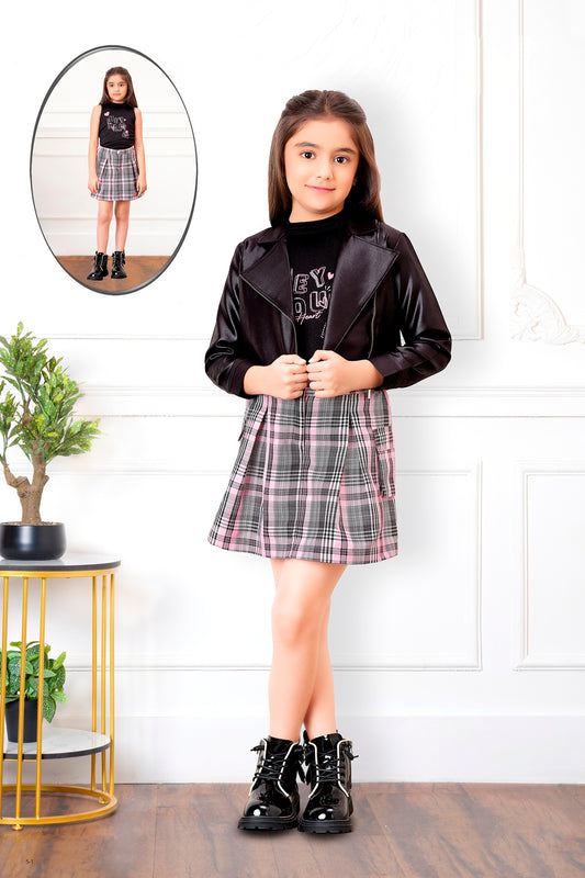 Tiny Baby Black Colored Skirt Set