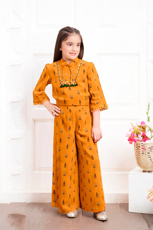 Tiny Baby Mustard Colored Pant Set
