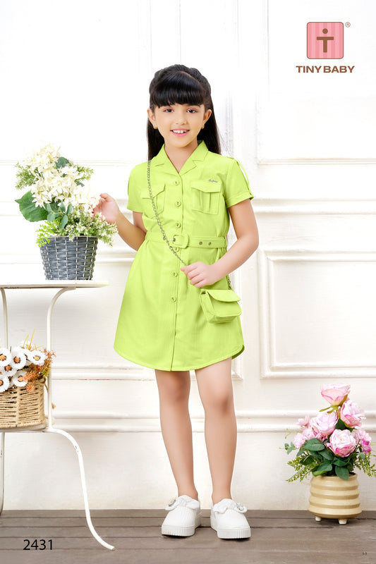 Tiny Baby Neon Green Colored Dress
