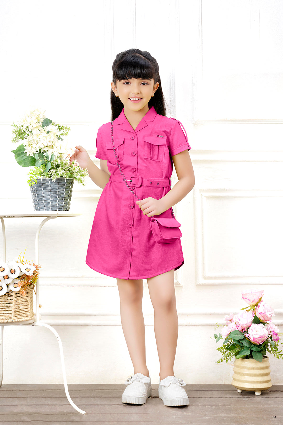 Tiny Baby Neon Pink Colored Dress