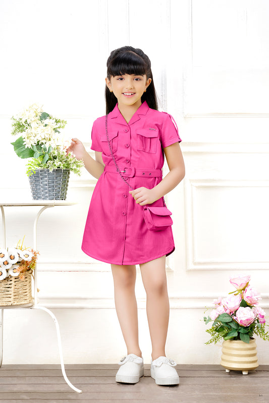Tiny Baby Neon Pink Colored Dress